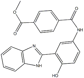 methyl 4-{[3-(1H-benzimidazol-2-yl)-4-hydroxyanilino]carbonyl}benzoate 结构式