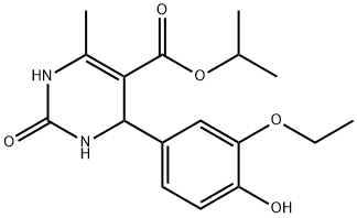 isopropyl 4-(3-ethoxy-4-hydroxyphenyl)-6-methyl-2-oxo-1,2,3,4-tetrahydro-5-pyrimidinecarboxylate 结构式