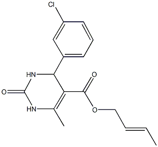 2-butenyl 4-(3-chlorophenyl)-6-methyl-2-oxo-1,2,3,4-tetrahydro-5-pyrimidinecarboxylate 结构式