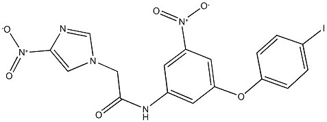 2-{4-nitro-1H-imidazol-1-yl}-N-[3-nitro-5-(4-iodophenoxy)phenyl]acetamide 结构式