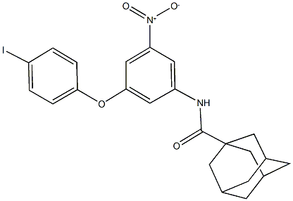 N-[3-nitro-5-(4-iodophenoxy)phenyl]-1-adamantanecarboxamide 结构式