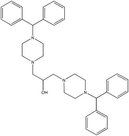 1,3-bis(4-benzhydryl-1-piperazinyl)-2-propanol 结构式