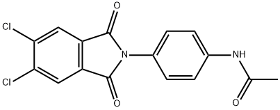 N-[4-(5,6-dichloro-1,3-dioxo-1,3-dihydro-2H-isoindol-2-yl)phenyl]acetamide 结构式