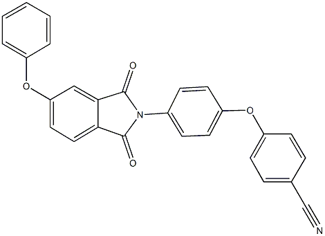 4-[4-(1,3-dioxo-5-phenoxy-1,3-dihydro-2H-isoindol-2-yl)phenoxy]benzonitrile 结构式