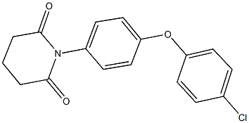 1-[4-(4-chlorophenoxy)phenyl]-2,6-piperidinedione 结构式