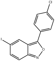 3-(4-chlorophenyl)-5-iodo-2,1-benzisoxazole 结构式