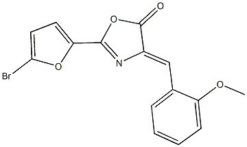 2-(5-bromo-2-furyl)-4-(2-methoxybenzylidene)-1,3-oxazol-5(4H)-one 结构式