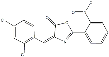 4-(2,4-dichlorobenzylidene)-2-{2-nitrophenyl}-1,3-oxazol-5(4H)-one 结构式