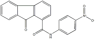 N-{4-nitrophenyl}-9-oxo-9H-fluorene-1-carboxamide 结构式