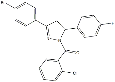 3-(4-bromophenyl)-1-(2-chlorobenzoyl)-5-(4-fluorophenyl)-4,5-dihydro-1H-pyrazole 结构式