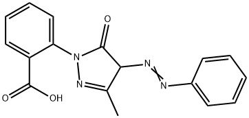 2-[3-methyl-5-oxo-4-(phenyldiazenyl)-4,5-dihydro-1H-pyrazol-1-yl]benzoic acid 结构式