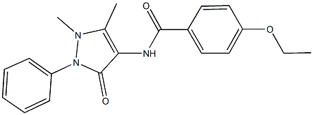 N-(1,5-dimethyl-3-oxo-2-phenyl-2,3-dihydro-1H-pyrazol-4-yl)-4-ethoxybenzamide 结构式