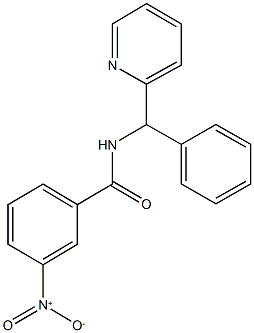 3-nitro-N-[phenyl(pyridin-2-yl)methyl]benzamide 结构式
