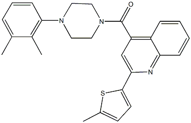 4-{[4-(2,3-dimethylphenyl)-1-piperazinyl]carbonyl}-2-(5-methyl-2-thienyl)quinoline 结构式