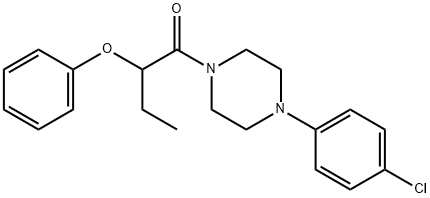 1-(4-chlorophenyl)-4-(2-phenoxybutanoyl)piperazine 结构式