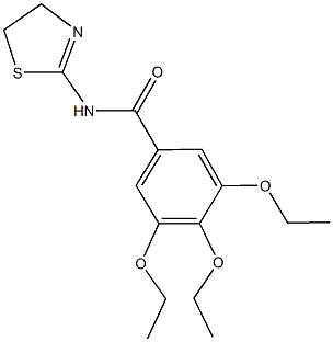 N-(4,5-dihydro-1,3-thiazol-2-yl)-3,4,5-triethoxybenzamide 结构式