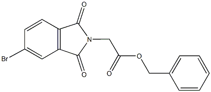 benzyl (5-bromo-1,3-dioxo-1,3-dihydro-2H-isoindol-2-yl)acetate 结构式