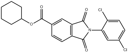 cyclohexyl 2-(2,5-dichlorophenyl)-1,3-dioxo-5-isoindolinecarboxylate 结构式