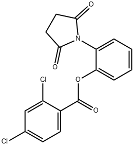 2-(2,5-dioxo-1-pyrrolidinyl)phenyl 2,4-dichlorobenzoate 结构式
