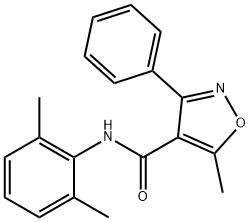 N-(2,6-dimethylphenyl)-5-methyl-3-phenyl-4-isoxazolecarboxamide 结构式