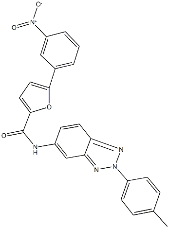 5-{3-nitrophenyl}-N-[2-(4-methylphenyl)-2H-1,2,3-benzotriazol-5-yl]-2-furamide 结构式