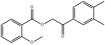 2-(3,4-dimethylphenyl)-2-oxoethyl 2-methoxybenzoate 结构式