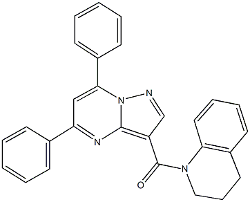 1-[(5,7-diphenylpyrazolo[1,5-a]pyrimidin-3-yl)carbonyl]-1,2,3,4-tetrahydroquinoline 结构式