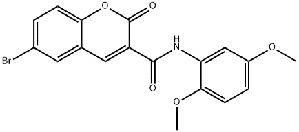 6-bromo-N-(2,5-dimethoxyphenyl)-2-oxo-2H-chromene-3-carboxamide 结构式