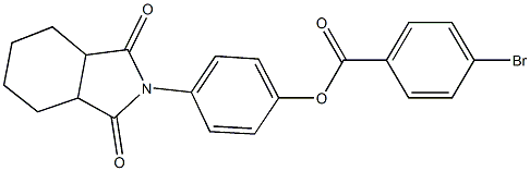4-(1,3-dioxooctahydro-2H-isoindol-2-yl)phenyl 4-bromobenzoate 结构式