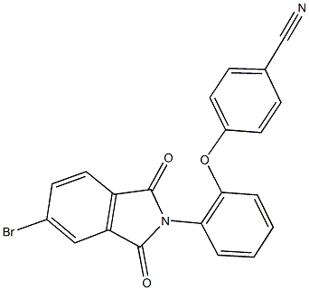 4-[2-(5-bromo-1,3-dioxo-1,3-dihydro-2H-isoindol-2-yl)phenoxy]benzonitrile 结构式