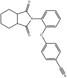 4-[2-(1,3-dioxooctahydro-2H-isoindol-2-yl)phenoxy]benzonitrile 结构式