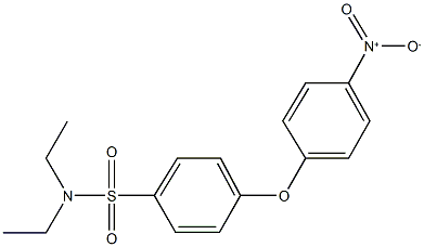 N,N-diethyl-4-{4-nitrophenoxy}benzenesulfonamide 结构式