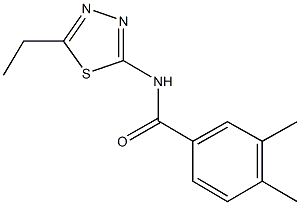 N-(5-ethyl-1,3,4-thiadiazol-2-yl)-3,4-dimethylbenzamide 结构式