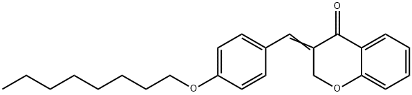 3-[4-(octyloxy)benzylidene]-2,3-dihydro-4H-chromen-4-one 结构式