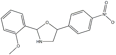 5-{4-nitrophenyl}-2-(2-methoxyphenyl)-1,3-oxazolidine 结构式