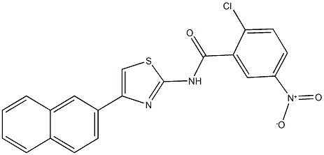 2-chloro-5-nitro-N-[4-(2-naphthyl)-1,3-thiazol-2-yl]benzamide 结构式