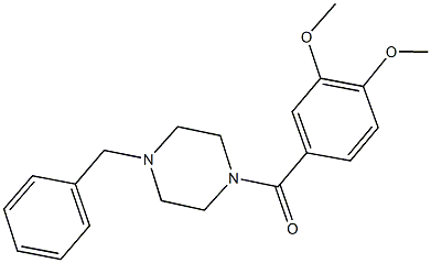 1-benzyl-4-(3,4-dimethoxybenzoyl)piperazine 结构式