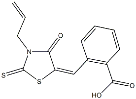 2-[(3-allyl-4-oxo-2-thioxo-1,3-thiazolidin-5-ylidene)methyl]benzoic acid 结构式