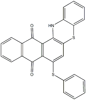 7-(phenylsulfanyl)-8H-naphtho[2,3-a]phenothiazine-8,13(14H)-dione 结构式