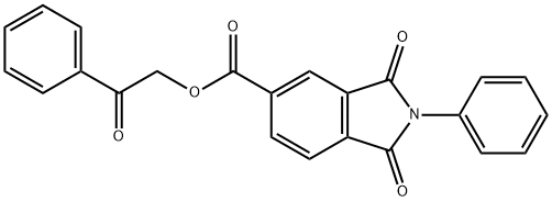 2-oxo-2-phenylethyl 1,3-dioxo-2-phenylisoindoline-5-carboxylate 结构式