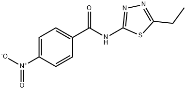 N-(5-ethyl-1,3,4-thiadiazol-2-yl)-4-nitrobenzamide 结构式