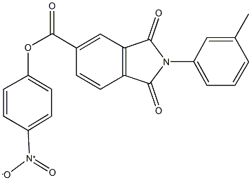 4-nitrophenyl 2-(3-methylphenyl)-1,3-dioxo-5-isoindolinecarboxylate 结构式
