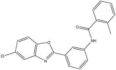 N-[3-(5-chloro-1,3-benzoxazol-2-yl)phenyl]-2-methylbenzamide 结构式