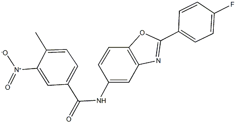 N-[2-(4-fluorophenyl)-1,3-benzoxazol-5-yl]-3-nitro-4-methylbenzamide 结构式