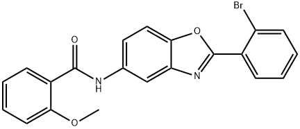 N-[2-(2-bromophenyl)-1,3-benzoxazol-5-yl]-2-methoxybenzamide 结构式