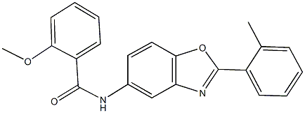 2-methoxy-N-[2-(2-methylphenyl)-1,3-benzoxazol-5-yl]benzamide 结构式