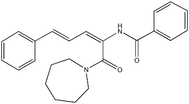 N-[1-(1-azepanylcarbonyl)-4-phenyl-1,3-butadienyl]benzamide 结构式