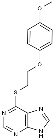 6-{[2-(4-methoxyphenoxy)ethyl]sulfanyl}-9H-purine 结构式