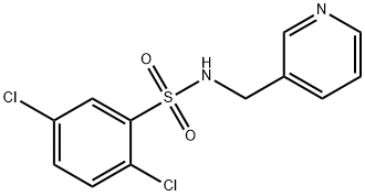 2,5-dichloro-N-(pyridin-3-ylmethyl)benzenesulfonamide 结构式