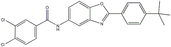 N-[2-(4-tert-butylphenyl)-1,3-benzoxazol-5-yl]-3,4-dichlorobenzamide 结构式